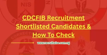 CDCFIB Recruitment Shortlisted Candidates