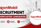 ExxonMobil Recruitment Shortlisted Candidates
