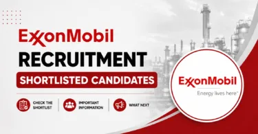 ExxonMobil Recruitment Shortlisted Candidates