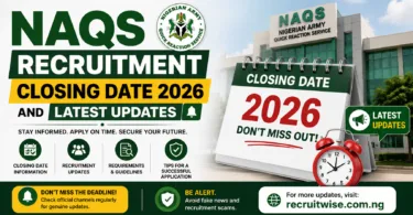 NAQS Recruitment Closing Date 2026
