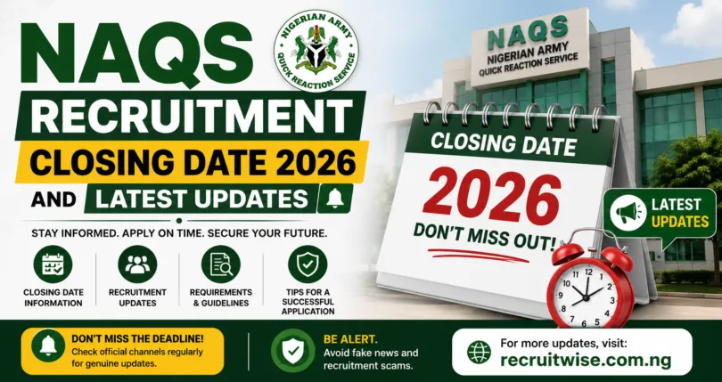 NAQS Recruitment Closing Date 2026