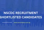 NSCDC Shortlisted Candidates